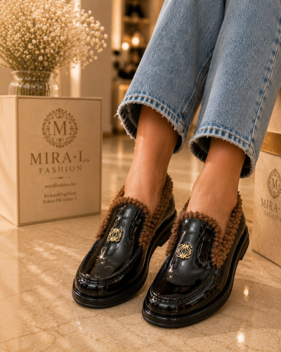 Perreno Csokibarna Bélelt Loafer